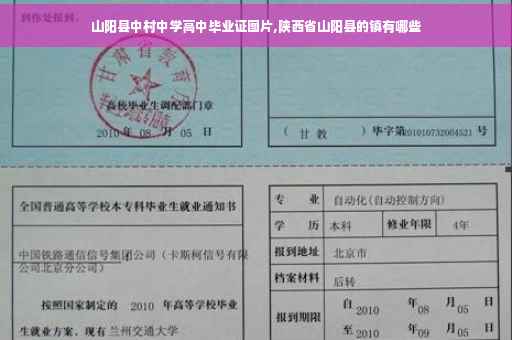 山阳县中村中学高中毕业证图片,陕西省山阳县的镇有哪些