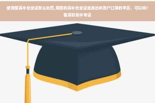 使用假高中毕业证怎么处罚,用假的高中毕业证去派出所改户口簿的学历、可以吗?我买的是中专证