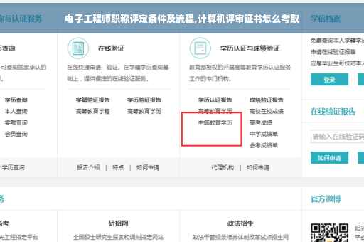 电子工程师职称评定条件及流程,计算机评审证书怎么考取