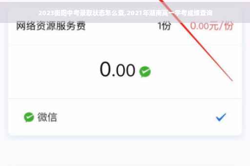 2023衡阳中考录取状态怎么查,2021年湖南高一学考成绩查询