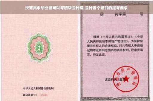 没有高中毕业证可以考初级会计嘛,会计各个证书的报考要求