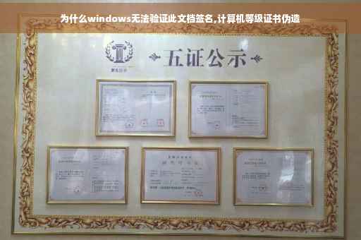 为什么windows无法验证此文档签名,计算机等级证书伪造 为什么windows无法验证此文档签名,计算机等级证书伪造