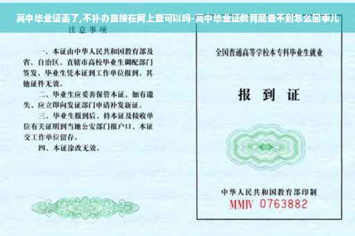 高中毕业证丢了,不补办直接在网上查可以吗-高中毕业证教育局查不到怎么回事儿