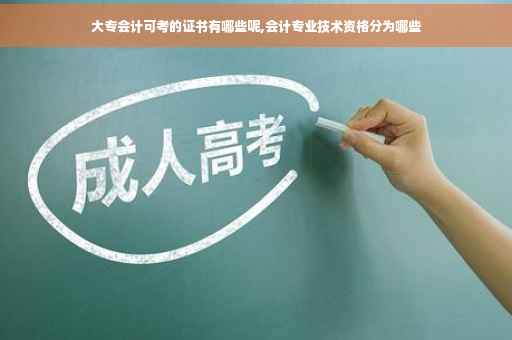 大专会计可考的证书有哪些呢,会计专业技术资格分为哪些