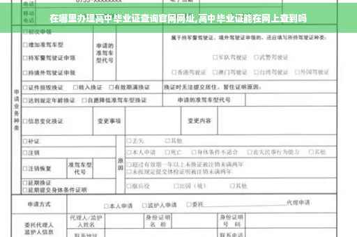 在哪里办理高中毕业证查询官网网址,高中毕业证能在网上查到吗
