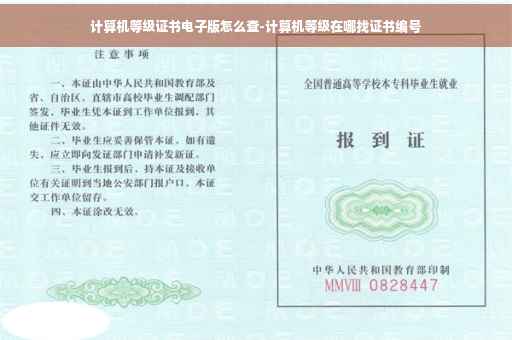 计算机等级证书电子版怎么查-计算机等级在哪找证书编号 计算机等级证书电子版怎么查-计算机等级在哪找证书编号