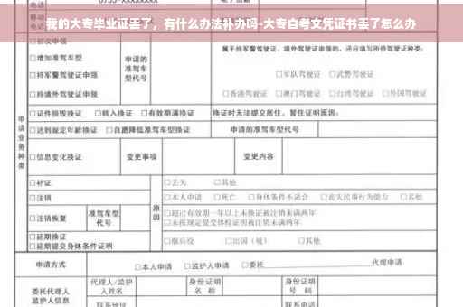 我的大专毕业证丢了，有什么办法补办吗-大专自考文凭证书丢了怎么办