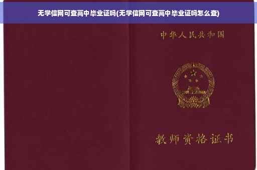 无学信网可查高中毕业证吗(无学信网可查高中毕业证吗怎么查)