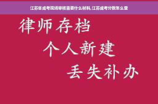 江苏省成考现场审核需要什么材料,江苏成考分数怎么查