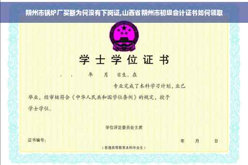 朔州市锅炉厂买断为何没有下岗证,山西省朔州市初级会计证书如何领取