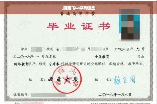 ,简阳市中学有哪些