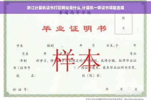 浙江计算机证书打印网址是什么,计算机一级证书领取流程