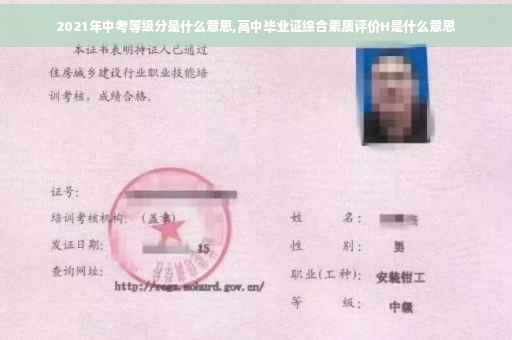 2021年中考等级分是什么意思,高中毕业证综合素质评价H是什么意思
