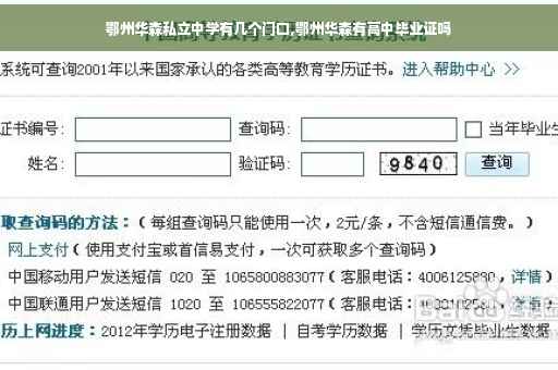 鄂州华森私立中学有几个门口,鄂州华森有高中毕业证吗