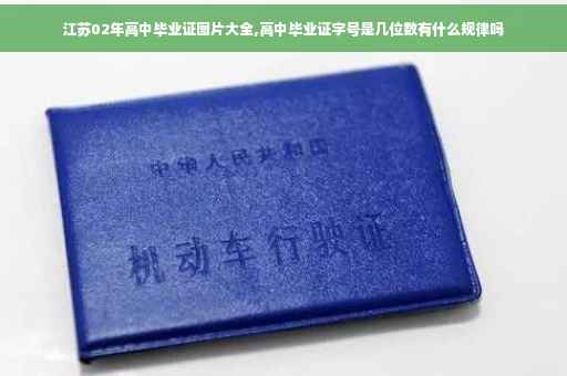 江苏02年高中毕业证图片大全,高中毕业证字号是几位数有什么规律吗