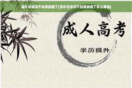 高中毕业证不知道放哪了(高中毕业证不知道放哪了怎么查询)