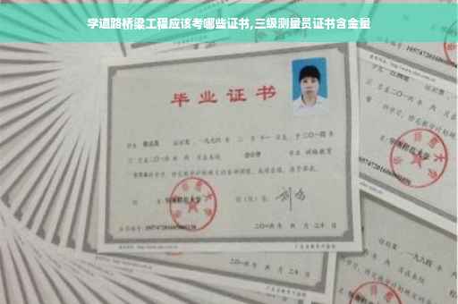 学道路桥梁工程应该考哪些证书,三级测量员证书含金量
