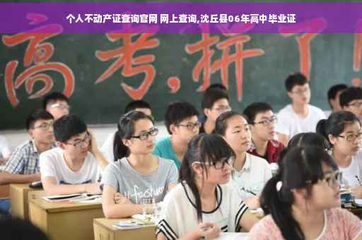 个人不动产证查询官网 网上查询,沈丘县06年高中毕业证
