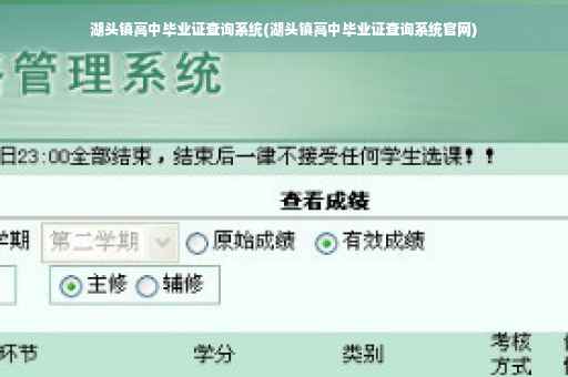 湖头镇高中毕业证查询系统(湖头镇高中毕业证查询系统官网)