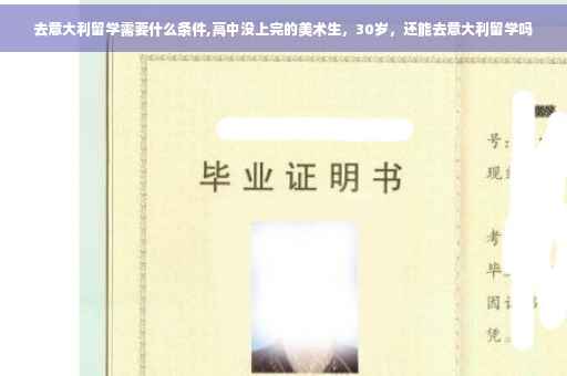 去意大利留学需要什么条件,高中没上完的美术生，30岁，还能去意大利留学吗