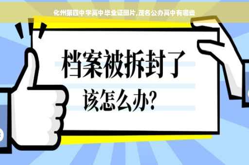 化州第四中学高中毕业证图片,茂名公办高中有哪些