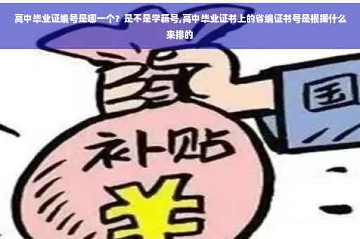 高中毕业证编号是哪一个？是不是学籍号,高中毕业证书上的省编证书号是根据什么来排的