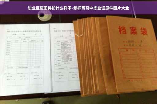 毕业证复印件长什么样子-怎样写高中毕业证原件图片大全