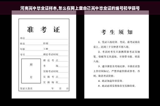 河南高中毕业证样本,怎么在网上查自己高中毕业证的编号和学籍号