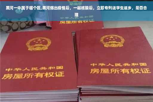 黑河一中属于哪个区,黑河爆出疫情后，一遍核酸后，立即专列送学生返乡，是否合理