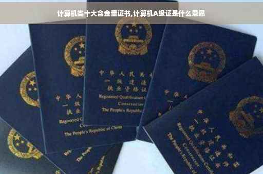 计算机类十大含金量证书,计算机A级证是什么意思 计算机类十大含金量证书,计算机A级证是什么意思