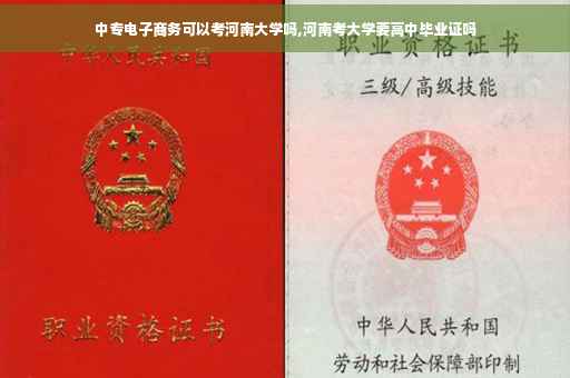 中专电子商务可以考河南大学吗,河南考大学要高中毕业证吗