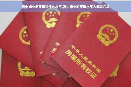 高中毕业后英语是什么水平,高中毕业的英语水平大概是几级