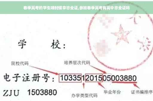 春季高考的学生啥时候拿毕业证,参加春季高考有高中毕业证吗
