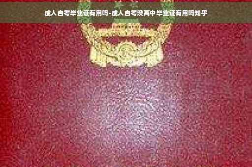 成人自考毕业证有用吗-成人自考没高中毕业证有用吗知乎