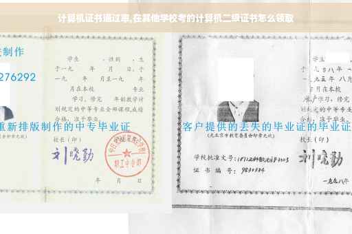 计算机证书通过率,在其他学校考的计算机二级证书怎么领取