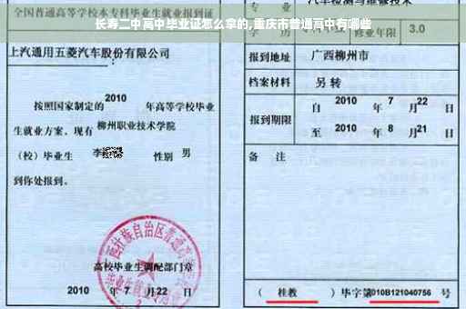 长寿二中高中毕业证怎么拿的,重庆市普通高中有哪些