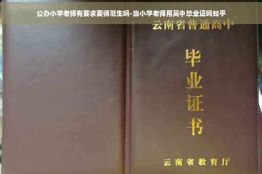 公办小学老师有要求要师范生吗-当小学老师用高中毕业证吗知乎