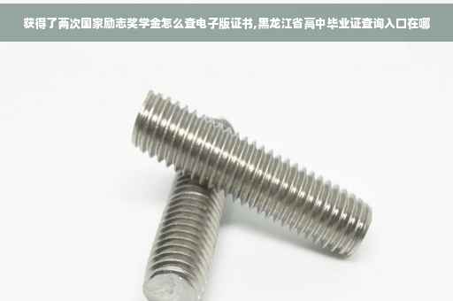 获得了两次国家励志奖学金怎么查电子版证书,黑龙江省高中毕业证查询入口在哪