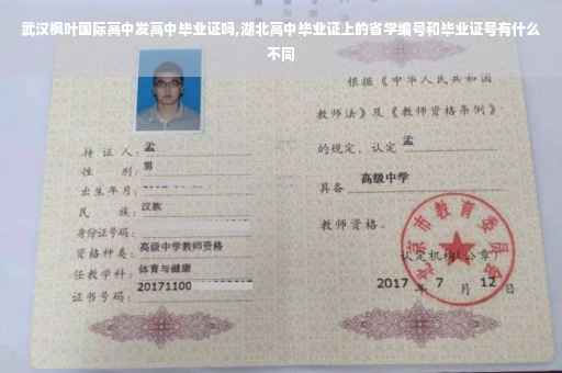 武汉枫叶国际高中发高中毕业证吗,湖北高中毕业证上的省学编号和毕业证号有什么不同