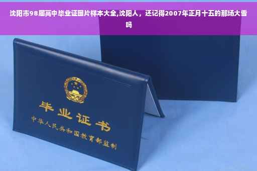 沈阳市98届高中毕业证图片样本大全,沈阳人，还记得2007年正月十五的那场大雪吗