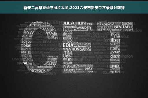 新安二高毕业证书图片大全,2023六安市新安中学录取分数线