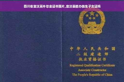 四川省宣汉高中毕业证书图片,宣汉县能办独生子女证吗