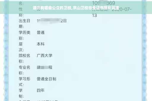 湖北有哪些公立的卫校,京山卫校毕业证书图片高清