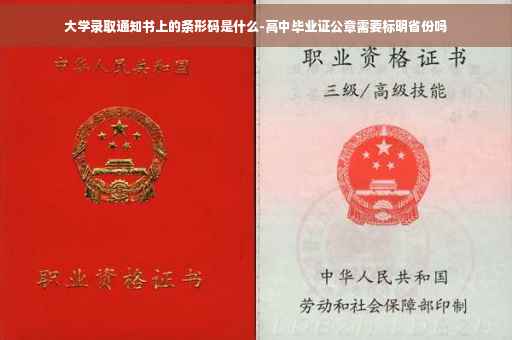 大学录取通知书上的条形码是什么-高中毕业证公章需要标明省份吗