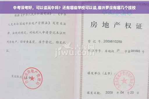 中考没考好，可以读高中吗？还有哪些学校可以读,临沂罗庄有哪几个技校