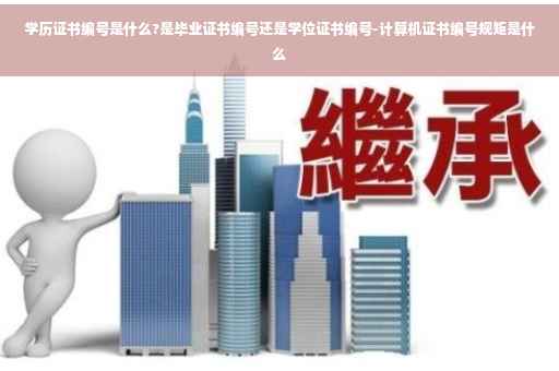 学历证书编号是什么?是毕业证书编号还是学位证书编号-计算机证书编号规矩是什么
