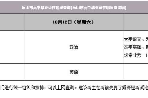 乐山市高中毕业证在哪里查询(乐山市高中毕业证在哪里查询啊)