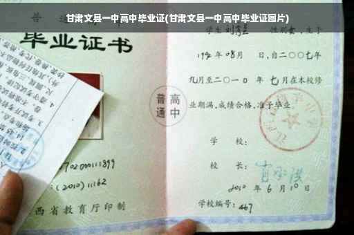 甘肃文县一中高中毕业证(甘肃文县一中高中毕业证图片)