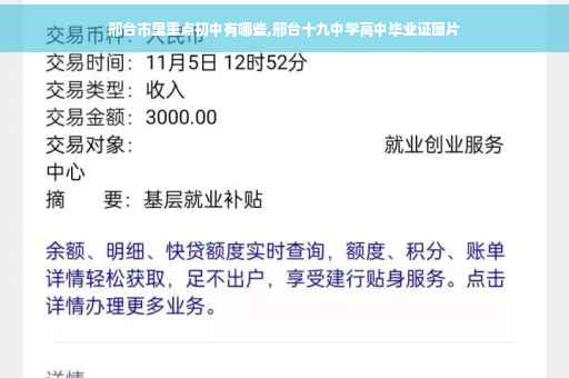 邢台市里重点初中有哪些,邢台十九中学高中毕业证图片