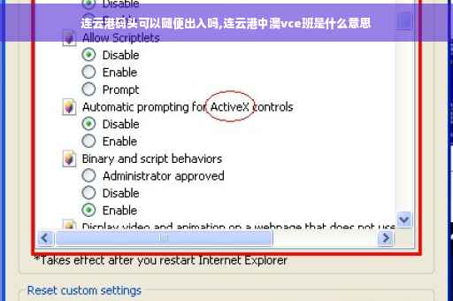 连云港码头可以随便出入吗,连云港中澳vce班是什么意思